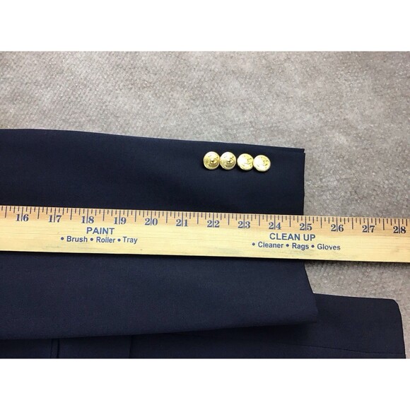 Lauren Ralph Lauren Vtg Blazer Men's 42R Navy Blue Wool Gold Buttons Sport Coat - Picture 13 of 16